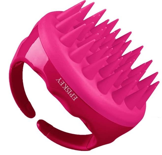 EPISKEY® Hair Scalp Massager Shampoo Brush |Hair Washing Brush Silicone Head Body Massager Brush Hairbrush Hair Washing Massager Brush (PINK-110)