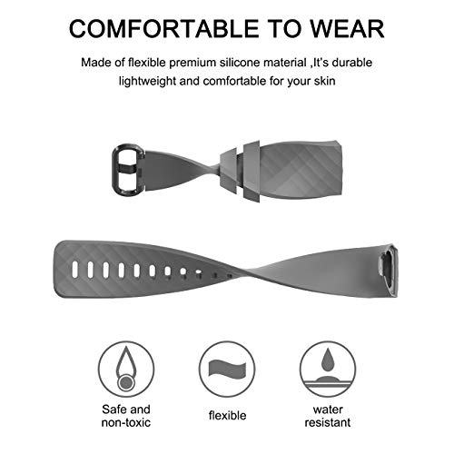 Image of Waterproof Bands for Fitbit Charge 3 / Charge3 SE, Wristbands for Women Men Small Large