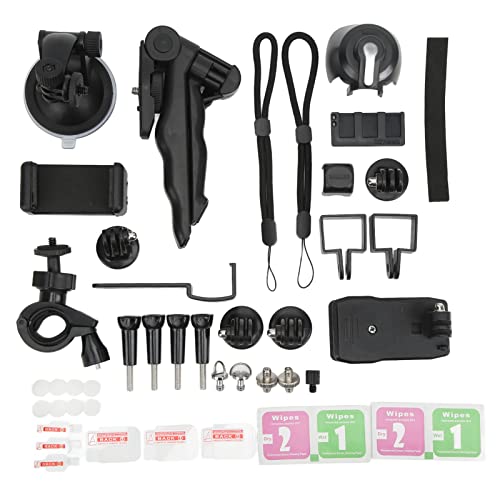 Kit de Accesorios para Cámara de Acción de 43 Piezas con Soporte de Ventosa para Capucha de Lente para Osmo Pocket 2, para dji Pocket 2, para Cámara de Acción Hero 9, 8, 7