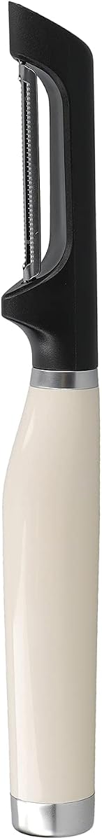KitchenAid Euro Peeler, Stainless Steel Swivel Peeler for Fruit and Vegetables – Almond Cream