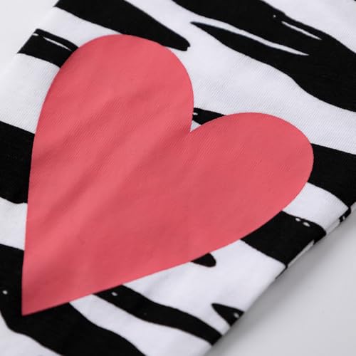 Image of HILEELANG Toddler Girl Easter Outfit Spring Summer Cotton Leggings Pants Tees Shirts Clothing Sets