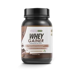 Farma Fusion Whey Gainer | Alto contenido en Carbohidratos con Whey Protein, Magnesio, Avena y Maca | Aumenta masa muscular, volumen y peso | Fácil digestión sabor chocolate | 1,5kg