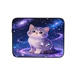 Housse de protection pour ordinateur portable : dispose d'un imprimé tendance sur un côté et d'un noir uni de l'autre, fabriqué en tissu polyester haute densité et mousse de polyester rembourrée pour protéger votre appareil des chocs, de la poussière et des rayures