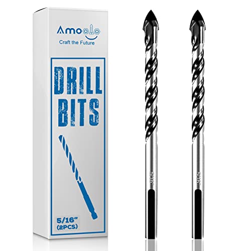 Foret à béton et maçonnerie 5/16" amoolo en carbure pour brique, lot de 2