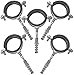 Produktbild 5 Stück Set Rohrschellen aus Stahl verzinkt Spannbereich 38 bis 43 mm Rohr Außendurchmesser 1 1/4" Zoll mit Schallschutz Gummi Einlage + Dübel 10 mm + Stockschrauben M8 Halterung Befestigung