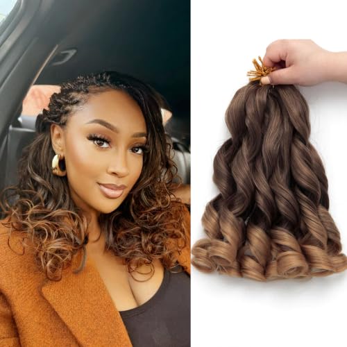 French Curl Braiding Hair 14Inch 8Packs French Curls (T4/27, 14Inch)