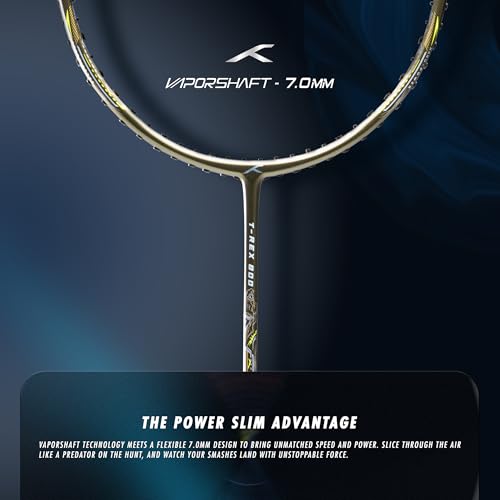 Image of Hundred T-Rex Unstrung Badminton Racket with Full Cover | 84 Grams | Maximum Tension ≤32 lbs