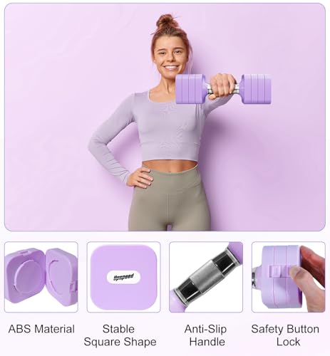 Image of 15LB 20LB 30LB 40LB 50LB Adjustable Dumbbell Set Free Weights Dumbbells Set for Women Men Hand Weights Sets Adjust Dumbbell Weight Sets for Home Gym Exercise Workout Strength Training Equipments