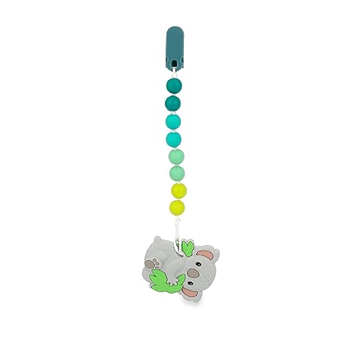 Nuby Mordedor de silicona con chupete de silicona con clip, más de 3 meses, 1 unidad, koala