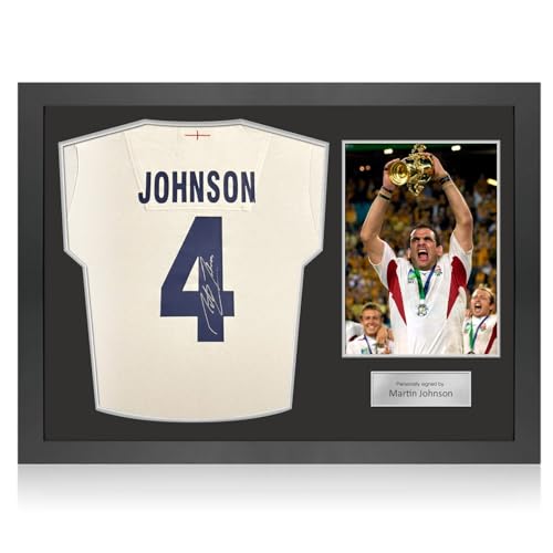 Camiseta de Rugby de Inglaterra firmada por Martin Johnson: 4. Marco de Icono