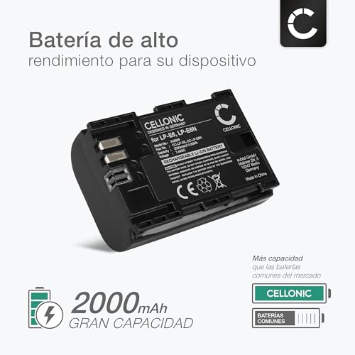 Evita quedarte sin energía en tu Canon EOS R5 Mark II con LP-E6 2