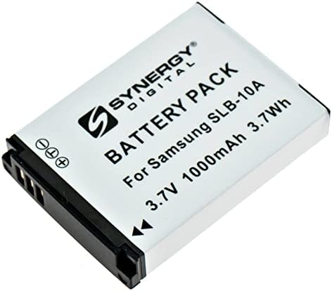 Synergy Digital Camera Battery, Compatible with Samsung WB1100F Digital Camera, (li-ion, 3.7V, 1000 mAh) Ultra Hi-Capacity, Compatible with Samsung SLB-10A Battery
