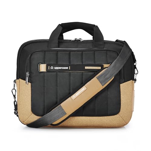 Image of uppercase Alphatech Pro 04 Padded 15.6 inch Laptop & iPad Compartment Messenger Bag with Trolley Sleeve Quick Access Pockets Detachable Shoulder Strap Office Bag for Men & Women - 21 L