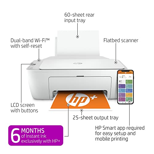 Bools H-P Deskjet 2752E Wireless All-In-One Color Inkjet Printer For Home, Office, Print, Copy, Scan, Wireless, Usb Connectivity, Mobile Printing Usb Printer Cable #TOP3