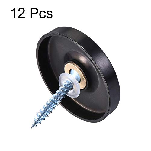 Vis de rétroviseur uxcell cache clou rouillé acier noir 12x