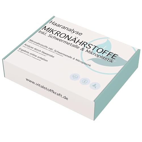 Mikronährstoffanalyse inkl. Mikroplastik & Schwermetalltest | Haaranalyse für Vitalstoffe, Mikroplastk- &Schwermetallbelastungen | Einfache Selbstanwendung | Detaillierter Ergebnisbericht Mikronährstoffanalyse inkl. Mikroplastik & Schwermetalltest | Haaranalyse für Vitalstoffe, Mikroplastk- &Schwermetallbelastungen | Einfache Selbstanwendung | Detaillierter Ergebnisbericht