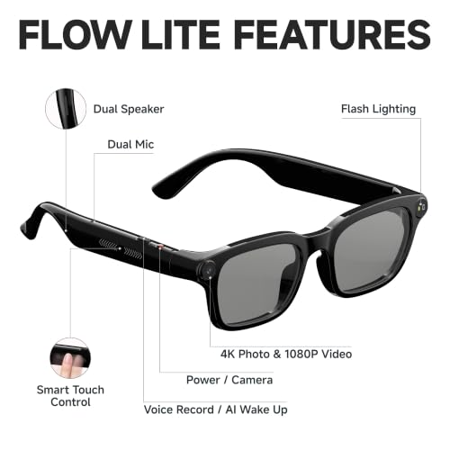 Smart Glasses with HD Camera, 1080P Video Stabilization, Real-Time Translation, ChatGPT Assistant with AI Memory, UV400 Protection Sunglasses, Open Ear Music, Hands-Free Call, Dual Mics - image 8