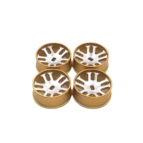 Pneus RC WLtoys K989 K969 Mini-Z de 20mm jaune avec moyeu métal