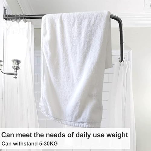 Barre de douche extensible sans perçage tringle d'angle L - 4