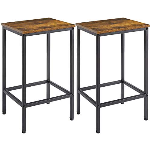 YMYNY Lot de 2 tabourets de Bar de 66 cm avec Repose-Pieds HTMJ051H