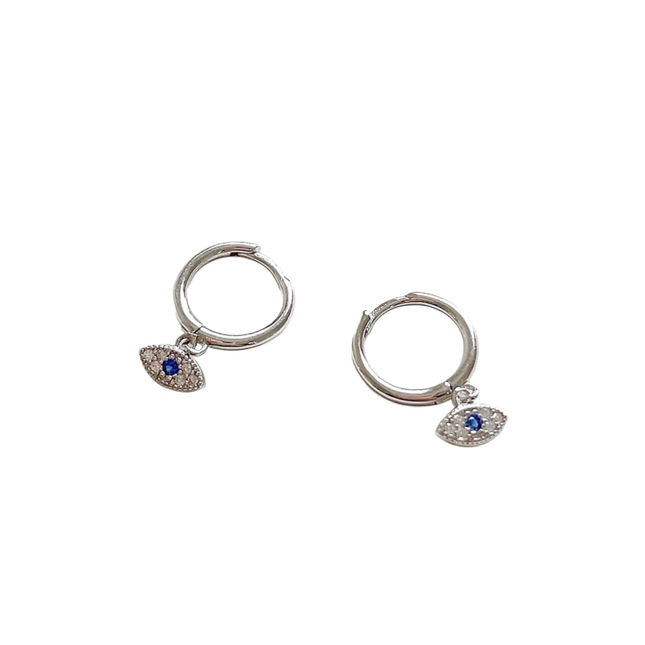 JFGCTYHXY Earrings, 925 Sterling Silver Simple Crystal Blue Evil Eye s Women Light Luxury Temperament Wedding Jewelry Gift