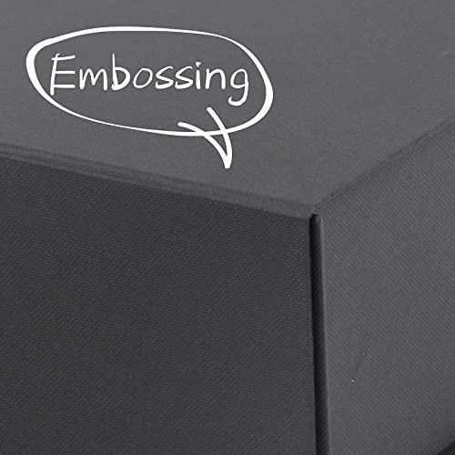 Image of Rsgift Black Gift Box,11x7.8x3.5 inches,Gift Boxes with Lids,Magnetic Closure Box for Man Wedding Male,Birthday,Valentine's Day,Graduation,Christmas,gift boxes for presents