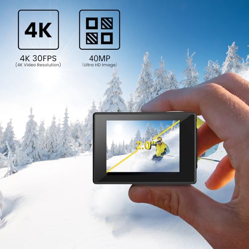 SJCAM Câmera de ação SJ4000 4K30FPS WiFi com captura de imagem HD com câmera impermeável EIS 30 m, c