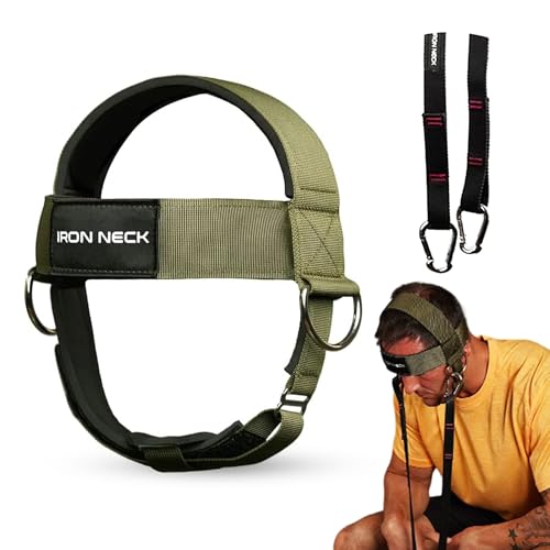 Image of Iron Neck Alpha Neck Trainer - Exercise & Workout Equipment | Versatile Neck Exerciser, Strengthener, Trainer with Adjustable Head and Chin Strap, Portable Head Harness for Weight Lifting