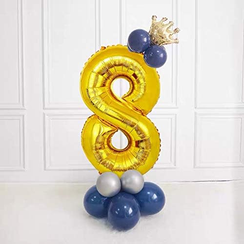 Ponmoo Foil Balloon Number 80 Gold, Giant Numbers 0 1 2 3 4 5 6 7 8 9 10-19 20-29 30-39 40-49 50-60-70-80-90-100 - Image 3