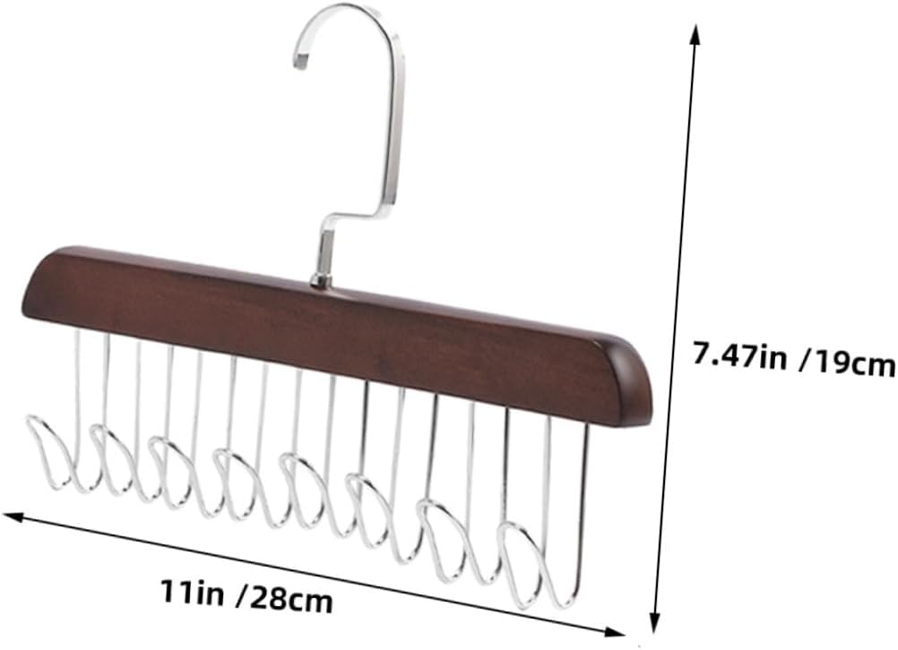 3pcs Elegant Vintage Closet Hanger Belt Tie Organizer Scarf Belt Hanger Space-Saving Storage for Wardrobe