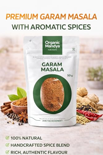 Image of Garam Masala Powder 50g - Aromatic Indian Spice Blend | Fresh Masala for Curry, Dal & Biryani by Organic Mandya