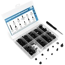 400PCS Computer Screws Assortment Kit with Screwdriver Motherboard Standoffs Screws for Universal Motherboard, HDD, SSD, Hard Drive,Fan, Power Supply, Graphics, PC Case, DIY Installation and Repair