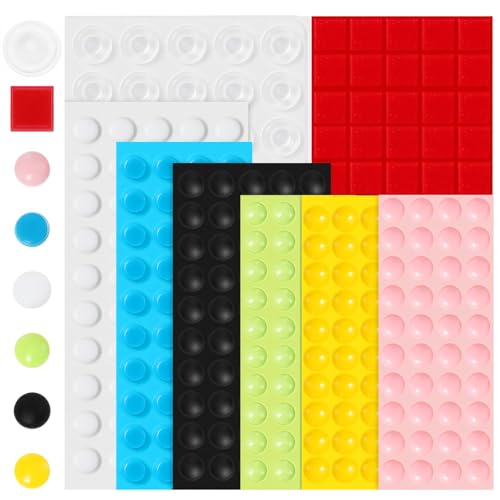 310 PCS Bump Dots for Visually Impaired, Assorted Colors and Shapes Silicone Braille Stickers, Low Vision Aids Tactile Markers for Blind and Elderly