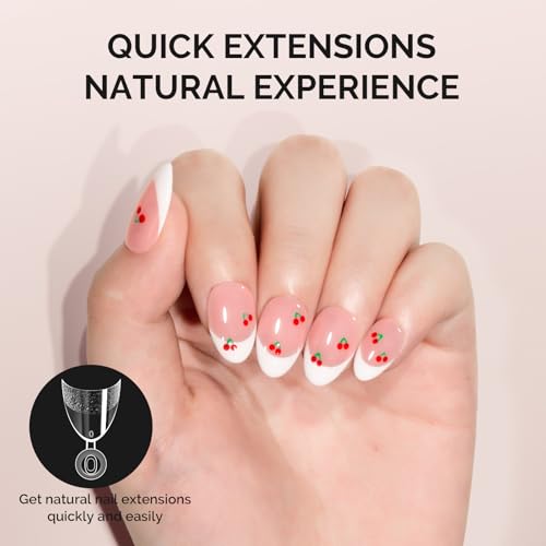 Image of MelodySusie Half Cover Short Almond X Nail Tips - 300Pcs 15 Sizes Clear Acrylic, Half Matte Press on Nails for DIY Extension & Salon Use, Pre-Shaped for Long-Lasting Manicure