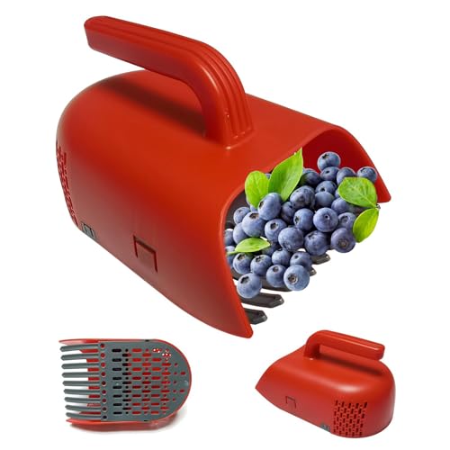 Cueille-Fruits - Outil de Cueillette de Fruits avec Poignée Ergonomique et Peigne,Râteau Cueilleur De Myrtilles Pour Récolte Ramassage Feuilles Jardin...