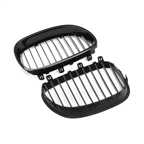 Rejilla parachoques delantero para BMW Serie 5 E60 E61 de 2004 a 2009 calandra negra 3