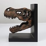 Tyrannosaurus Rex T-Rex Skull Bookend Decorative Book Decor,Home Decorative Resin Bookshelf,Paper We