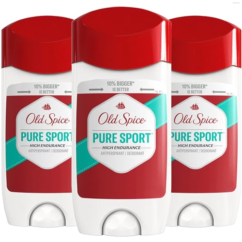Image of Old Spice Antiperspirant Deodorant For Men, High Endurance, 24 /7 Sweat Defense & Odor Protection, 24 /7 Freshness & Lasting Scent, Pure Sport Scent, 3.3 oz (Pack of 3)
