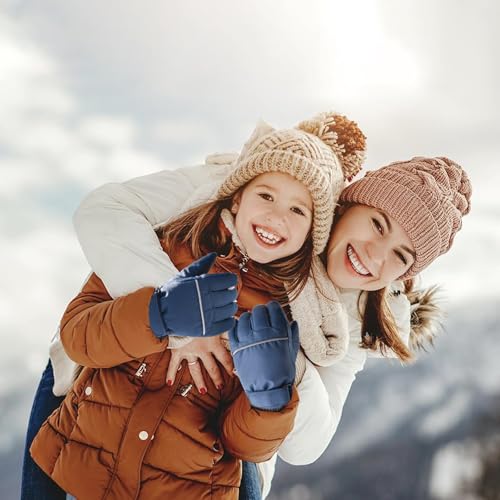 Image of TRIWONDER Kids Winter Snow Gloves, Warm Windproof Mittens for Skiing Snowboarding, Boys and Girls (4-6 Years Old)