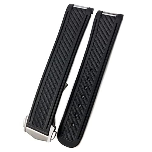 Bracelet montre 20mm en caoutchouc premium pour boîtier Omega Ultra Light