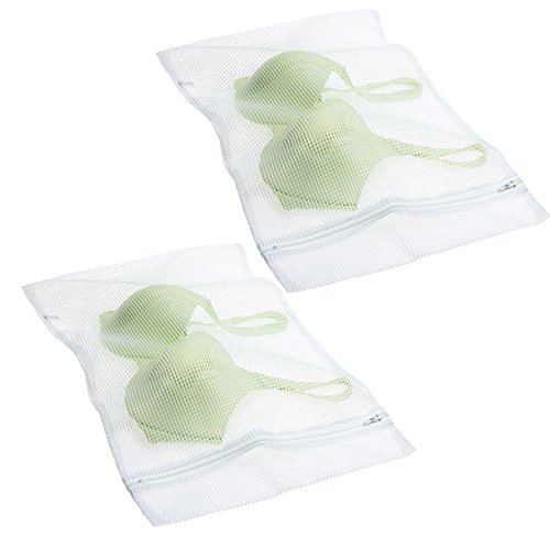 3 New Mesh Laundry Bag White Zipper Wash 10 1/2