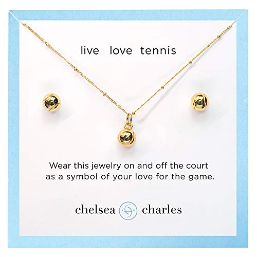 Chelsea Charles CC Sport Tennis Necklace and Earring Gift Set - Gold