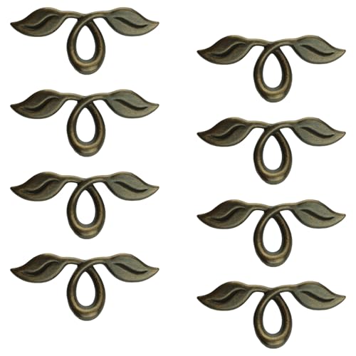 MOROBOR 8 Pack Vintage Style Leafy Drawer Pull, Bronze Dresser