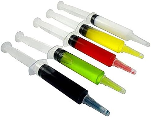 EZ-Inject 25 Pack Plastic Syringes for Jello Shots 1oz - 100% Safe and Reusable Jello Shot Syringes with Caps - Small Syringe Shots Holiday and Halloween Party Supplies for Adults