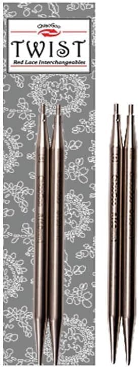 ChiaoGoo Needle Tips 4 inch (10cm) for Twist Red Lace Interchangeable Set Size US 6 (4mm) 7504-6