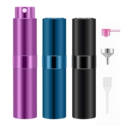 RZMZBY 3 unidades de 8 ml mini atomizador de perfume, botellas atomizadoras portátiles recargables, pulverizadores vacíos con ventana, para viajes, vacaciones, viajes