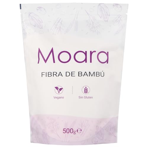 Harina de fibra de bambú finamente molida, 100% vegana, libre de gluten y alérgenos - Harina sin gluten para pan y repostería, muy baja en calorías, ideal para dietas keto o low carb - 500 gr