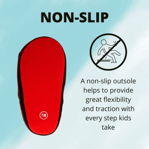 Disney Mickey Mouse Boys Slippers - Kids Plush Lightweight Warm Comfort Soft Aline House Shoes - Red/Black (11-12 Little Kid) #TOP4