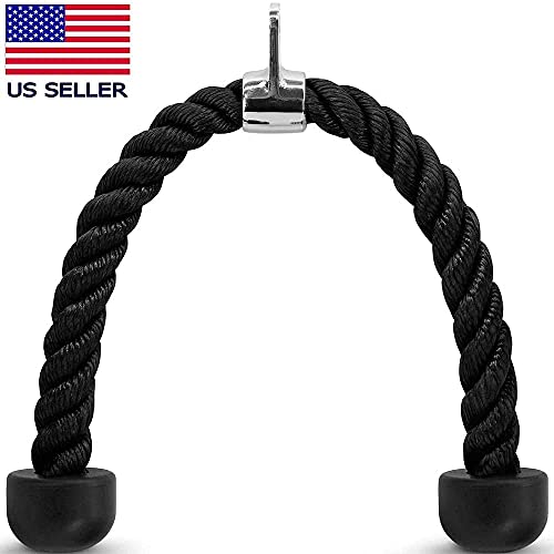 FITNESS MANIAC Deluxe Straight Barbell Bar Gym Cable Machine Attachments Bundle Pull Handle Pressdown Weightlifting Exercise Tricep Bar Combo 8PC Set - Thumbnail 6