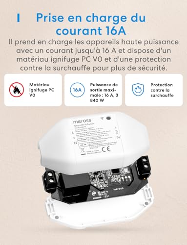 Meross Interrupteur Connecté, Matter, Commande Vocale, 2 pcs, 2,4GHz, 16 A – vue 8